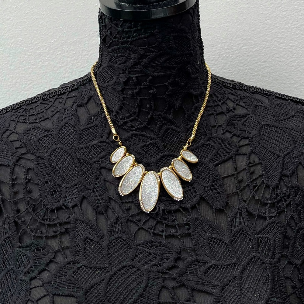 Laila Rowe silver statement necklace